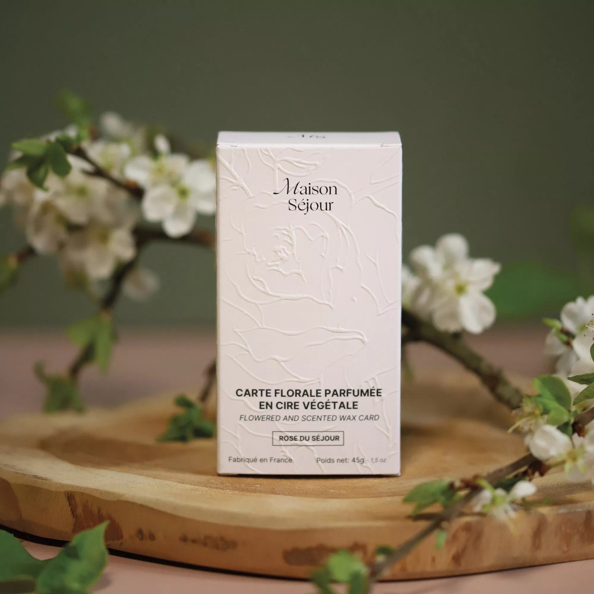 Carte florale parfumée Rose du Séjour - Maison Séjour