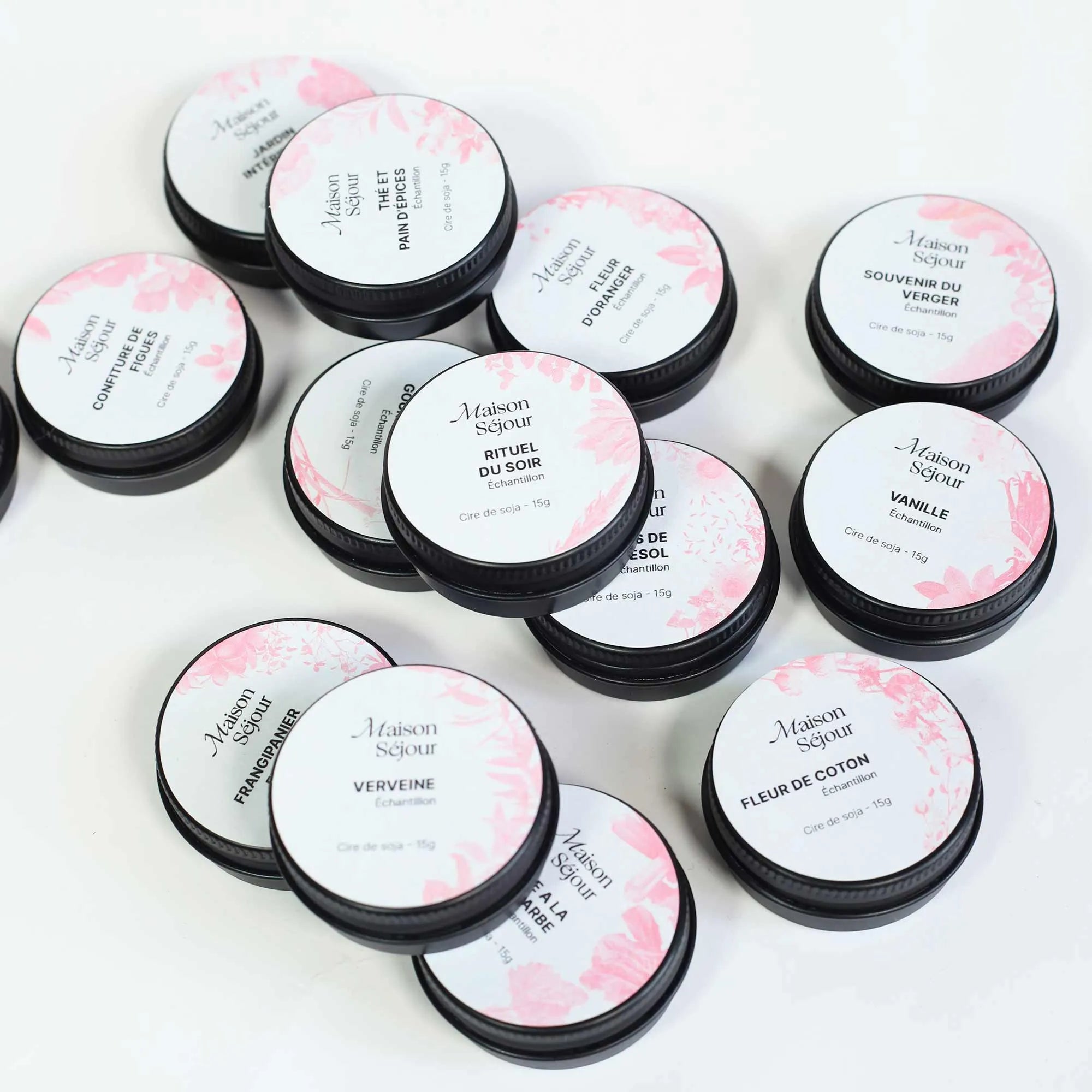 Kit Échantillon - Bougie parfumée 15g