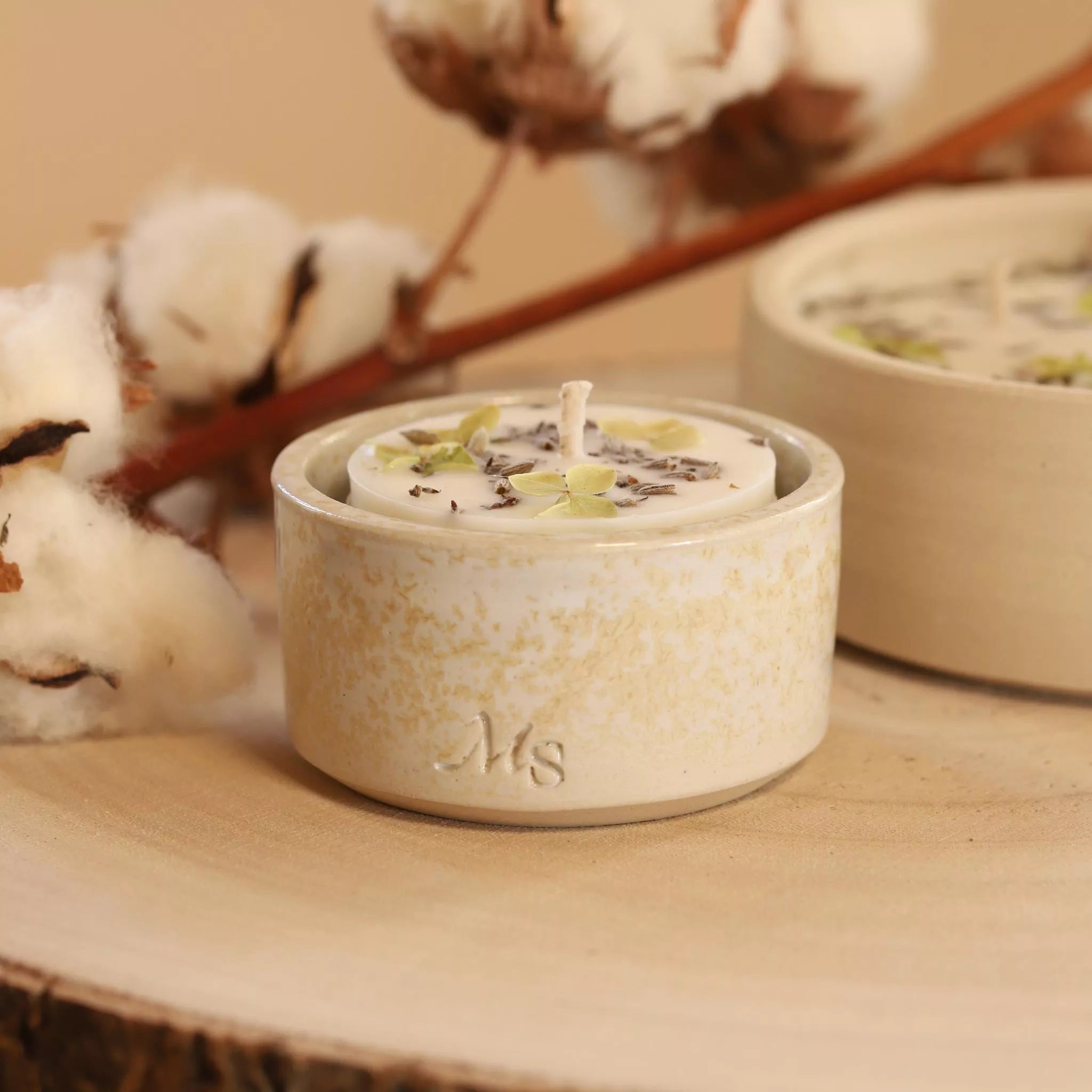 Fleur de coton - Bougie votive - Maison Séjour