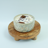 Givre - Bougie grès émaillé