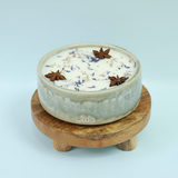 Givre - Bougie grès émaillé