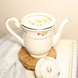 Bougie Cafetière ancienne Longwy - Fleur de coton
