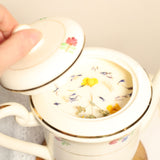 Bougie Cafetière ancienne Longwy - Fleur de coton