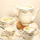 Bougie Cafetière ancienne Longwy - Fleur de coton