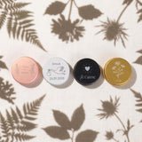 Bougie personnalisée gravée – 15 g — Noir — Tarte à la rhubarbe