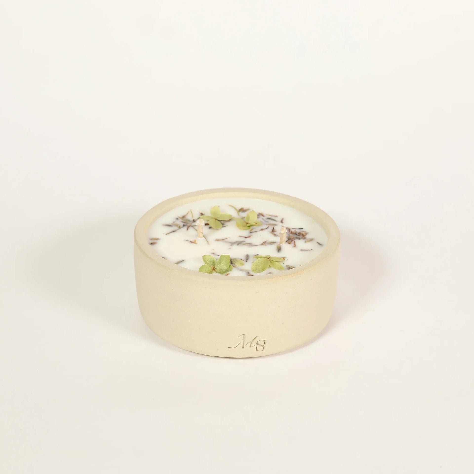 Fleur de coton - Bougie grès