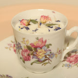 Gina - Bougie tasse fleurie