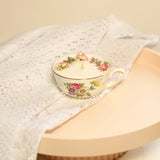 Liliane - Bougie tasse fleurie dorée