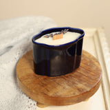 Bougie mini vase art déco - Fleur de coton