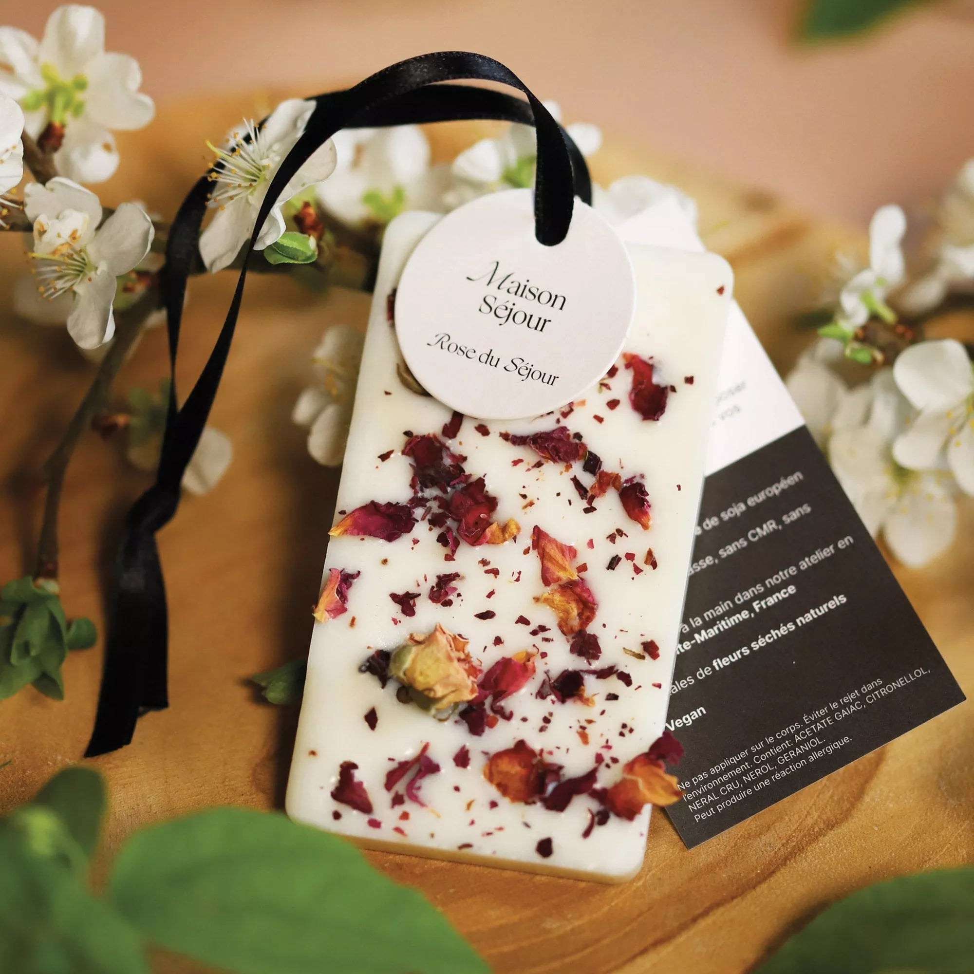 Carte florale parfumée Rose du Séjour - Maison Séjour
