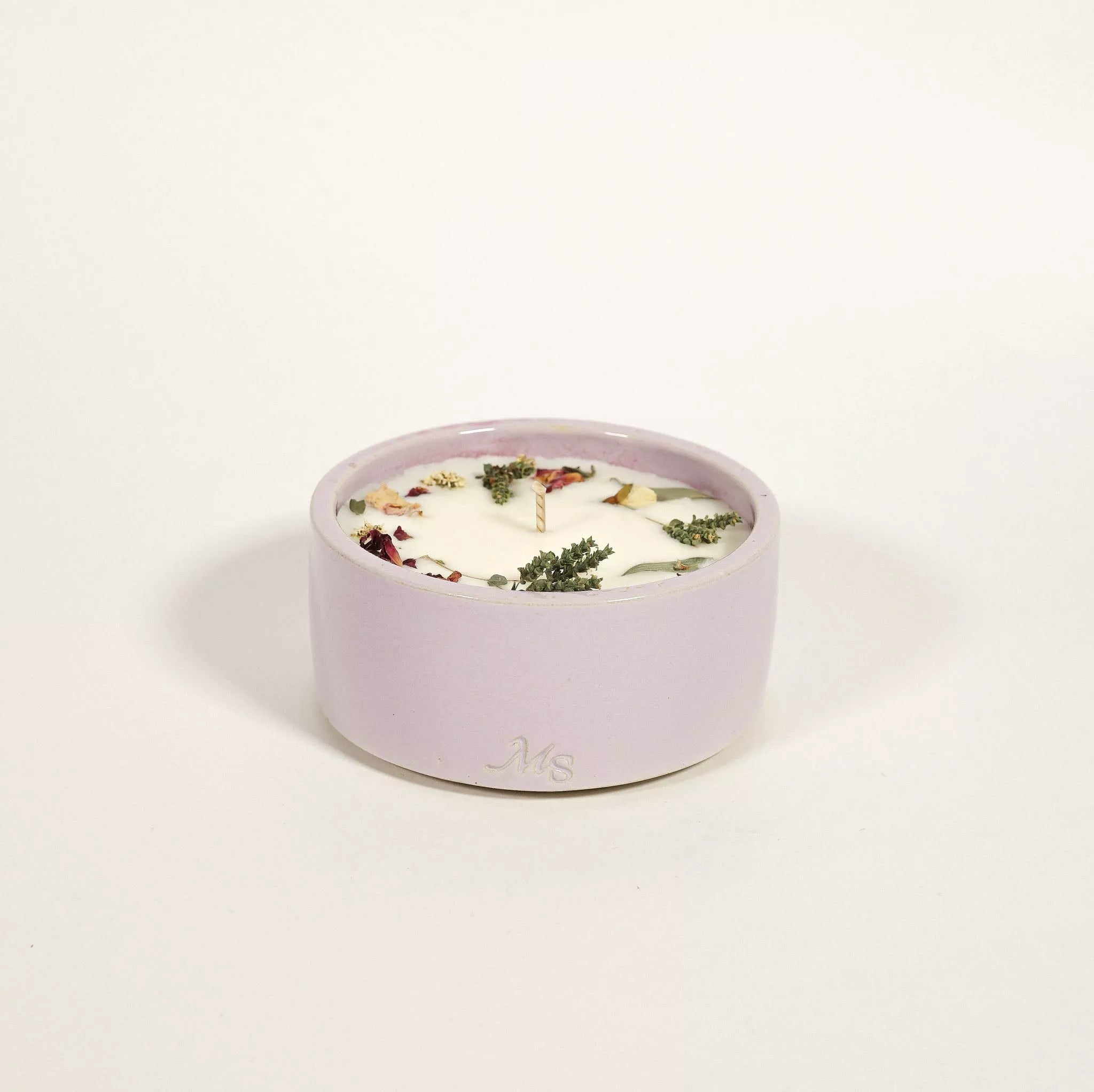 Rouge intense - Bougie fleurie et pot en grès émaillé – Maison Séjour Rouge intense - Bougie fleurie et pot en grès émaillé – Maison Séjour
